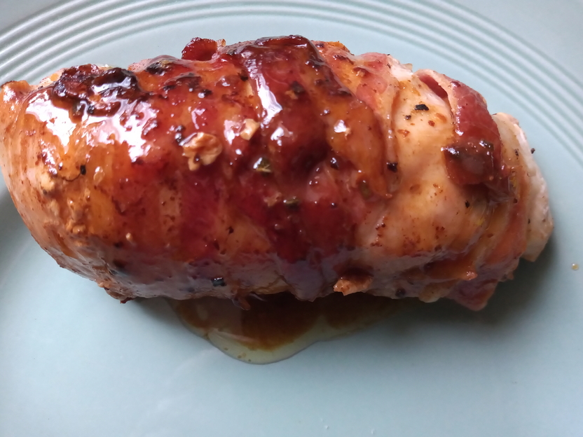 Chicken Wrapped In Bacon With Garlic